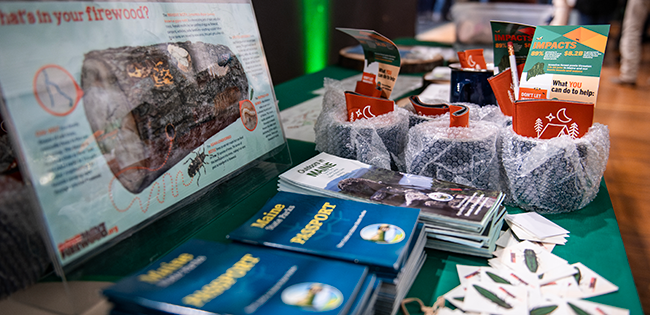 Mount Blue State Park's giveaway table at the Maine Celtics Nov. 22, 2024 home game.