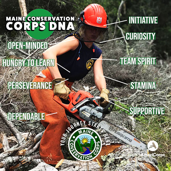 Maine Conservation Corps DNA photo.