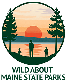 Wild About Maine State Parks logo.