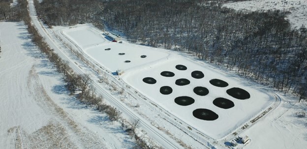 Arial photo of lagoon system