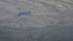 Floating sludge on water surface