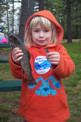 girl with trout