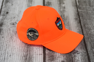 hunter orange MDIFW hat with Outdoor Partners logo