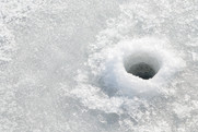 ice fishing hole