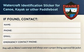 If Found contact sticker with space to put your name, phone number, email address, and emergency contact phone number. 