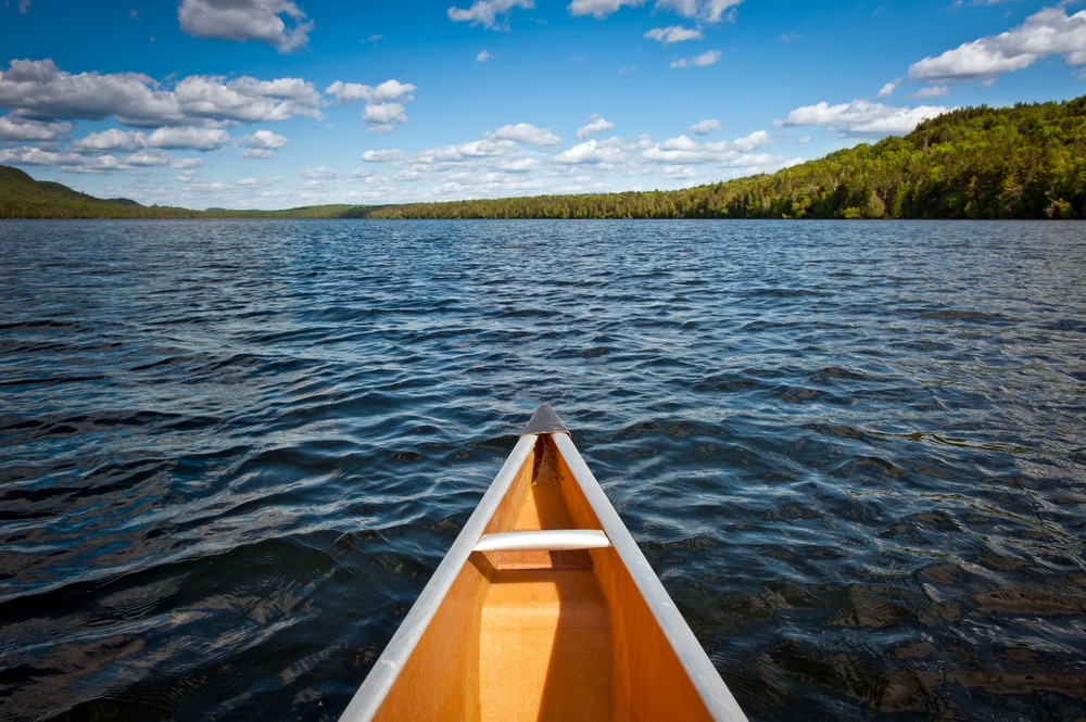 canoe on lake