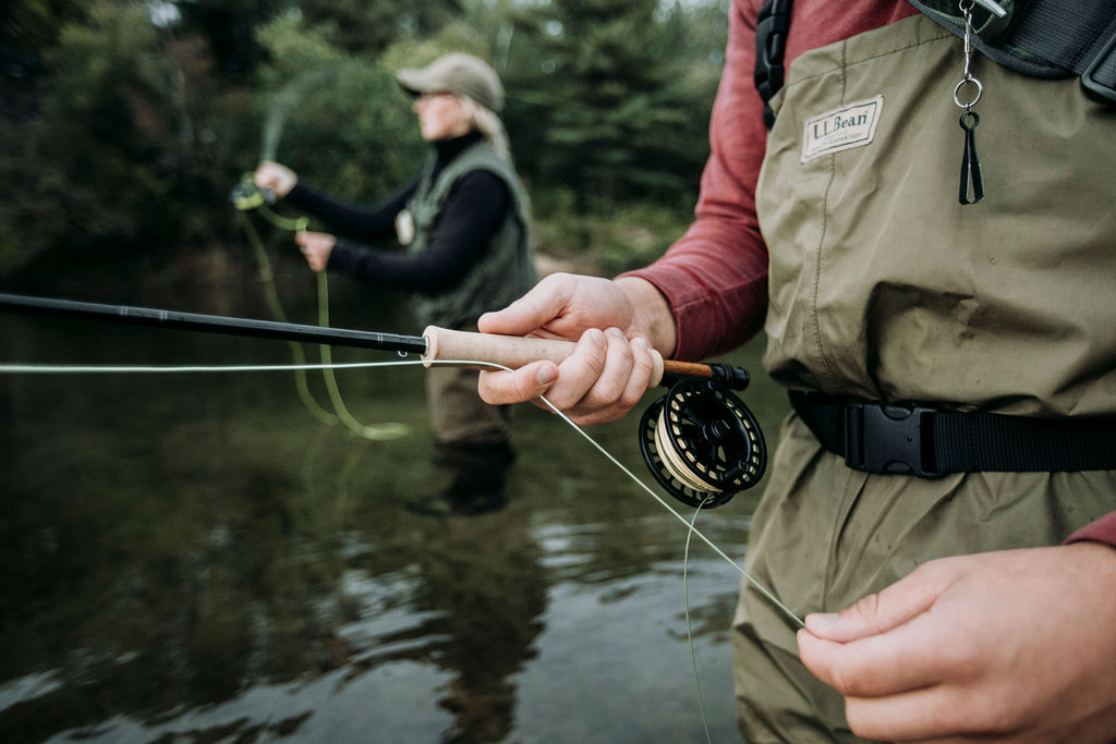 two fly anglers in a river