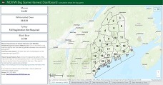 big game harvest dashboard view of WMD map