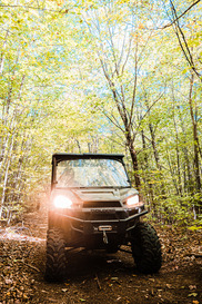 ATV going through trail