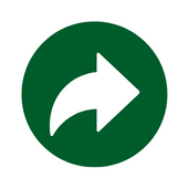 A green and white arrow icon