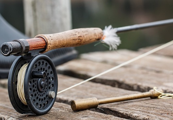 A fly rod and reel