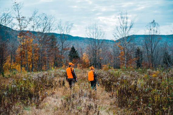 Fall hunting in blaze orange