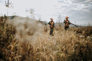Hunters in a field