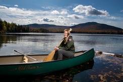 Liz Latti in canoe