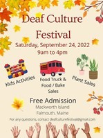 This is a graphic of the Deaf Culture Festival Poster