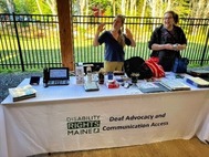 Disability Rights Maine (DRM)-Deaf Services vendor booth