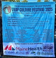 Deaf Culture Festival 2025 sign.