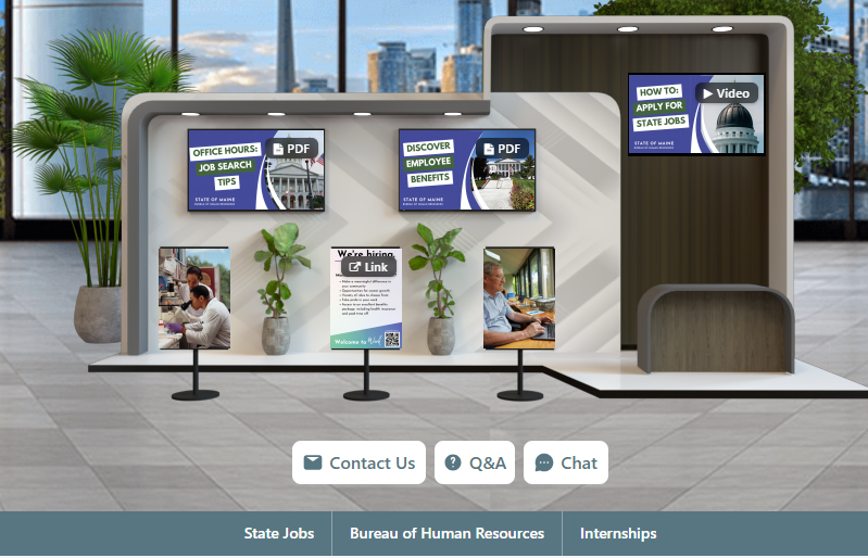 Virtual Hiring Event Employer Exhibit Booth