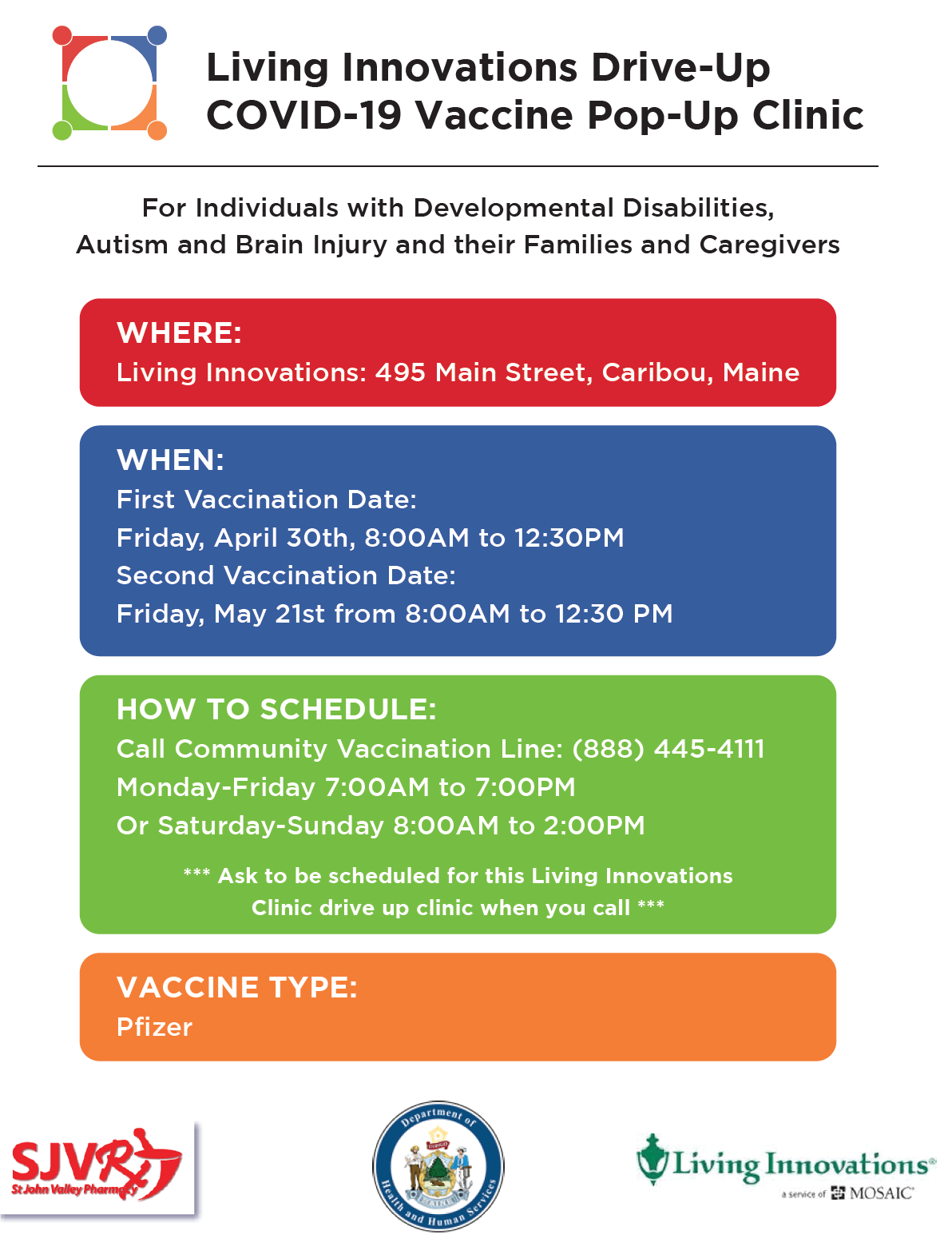 Living Innovations Pop-Up Vaccine Clinic