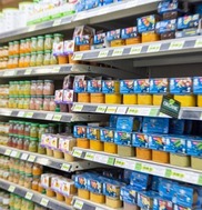 baby food in the supermarket
