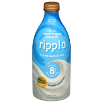 picture of a bottle of Ripple plant-based milk 