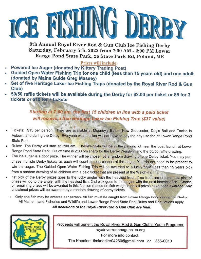 Maine Department of Inland Fisheries & Wildlife - Interested in trying ice  fishing for the first time? Has it been a while since you have set a trap?  Free Fishing License Week