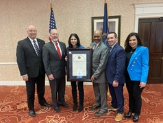 MACP Deputy Director Ron Wiles, Exec Director Chief Bob Stevenson, MI AG Dana Nessel, DC Aubrey Sargent, SSA Sam Miller, Chief Deputy Fadwa Hammoud