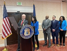 MACP Deputy Dir Ron Wiles, Exec Dir Chief Bob Stevenson, MI AG Dana Nessel, Div Chief Aubrey Sargent, SSA Sam Miller, Chief Deputy Fadwa Hammoud 2