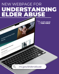New webpage for understanding elder abuse - updated page is displayed on a laptop computer screen