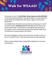 world elder abuse awareness day walk flyer