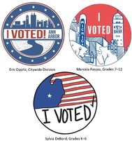 2020 I Voted Sticker Design Contest Finalists
