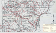 1931 map, by W.B. Hinsdale and Eugene Stock McCartney showing the network of Native American trails in our area