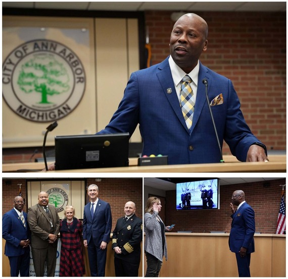 Ann Arbor Police Chief Andre Anderson Swearing-in Ceremony Feb. 21, 2024