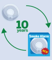 Replace Smoke Alarm Every 10 Years