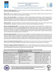 Winter 2024-2025 Washtenaw County Warming Centers