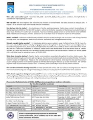 Washtenaw County Winter 2025-2026 Warming Center Location Information Flyer