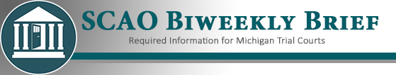 Michigan Appellate Courts SCAO Biweekly Brief - Courts Update