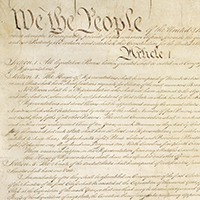 U.S. Constitution (detail) - We the People