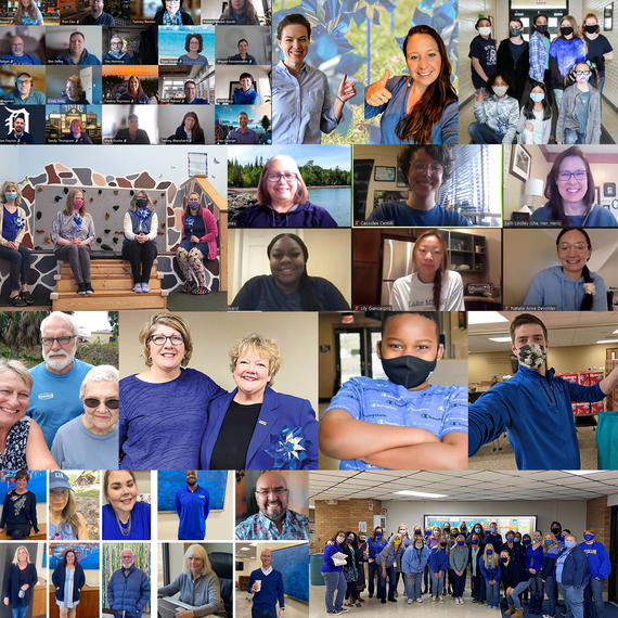 Wear Blue Day Collage