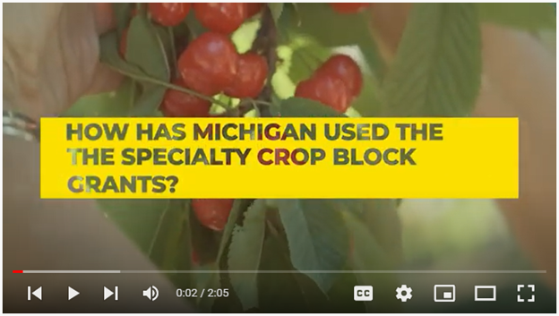 How Has Michigan Used The Specialty Crop Block Grants