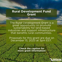 Rural Development Fund accepting proposal applications graphic.