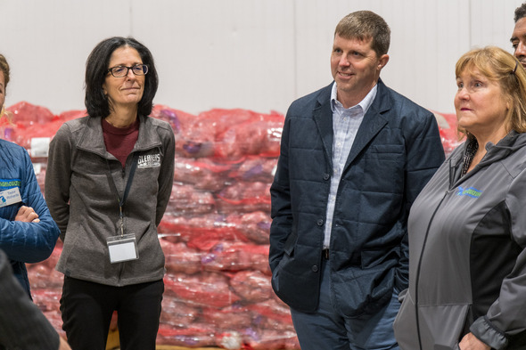 MDARD Director Boring standing with Gleaners Staff