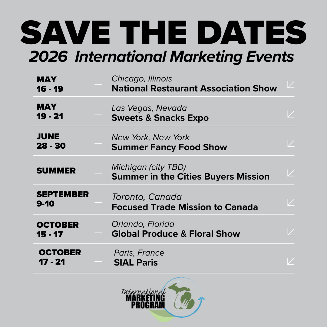 Save the Date 2026 International Marketing Activity Calendar