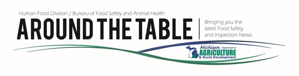 Banner text for the Around the Table Food Safety Inspection Newsletter