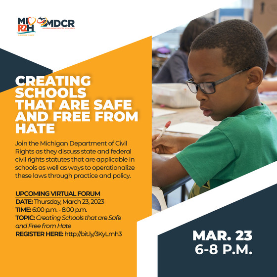 Creating Safe Schools forum flyer March 2023