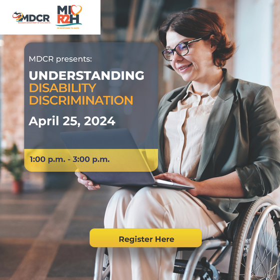 Understanding disability discrimination virtual forum flyer