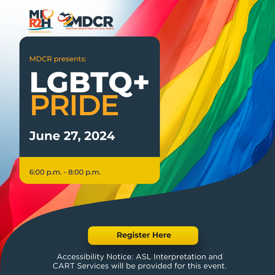 MDCR Presents: LGBTQ+Pride flyer