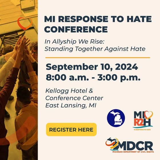 2024 MI Response to Hate Conference flyer