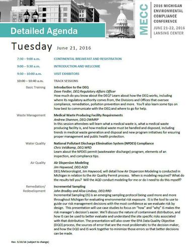 MECC detailed agenda