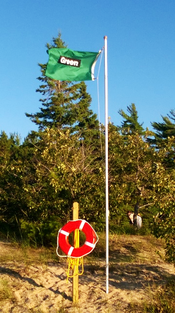 Image of Green Swim Beach Safety Flag 